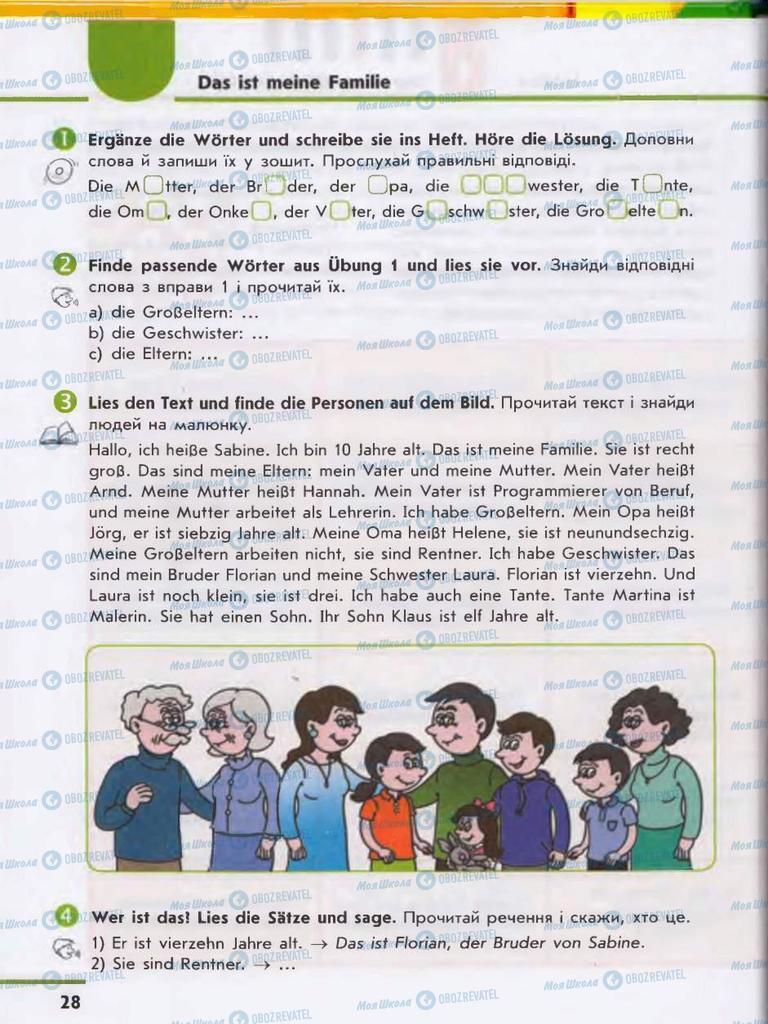 Учебники Немецкий язык 6 класс страница  28