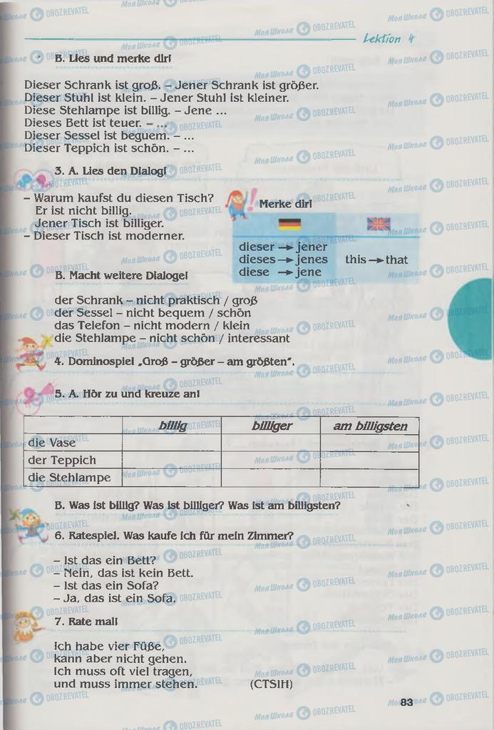 Підручники Німецька мова 6 клас сторінка 83