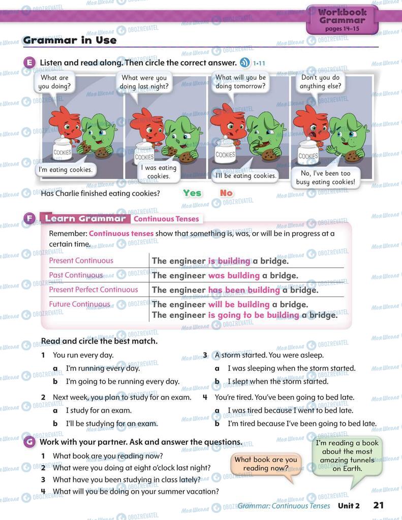 Підручники Англійська мова 6 клас сторінка 21