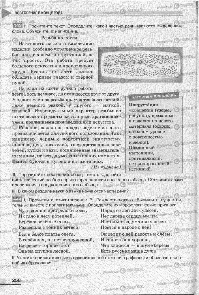 Учебники Русский язык 6 класс страница 258