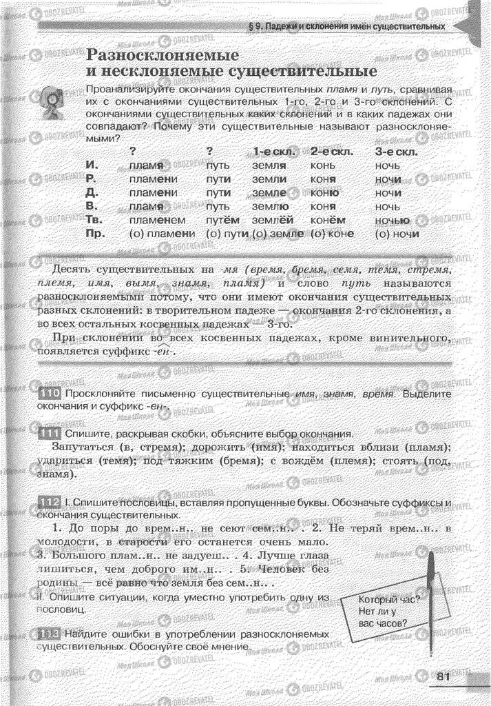 Підручники Російська мова 6 клас сторінка 81