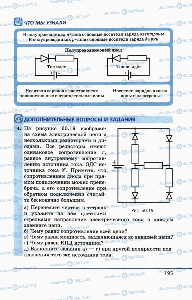 Підручники Фізика 10 клас сторінка 195