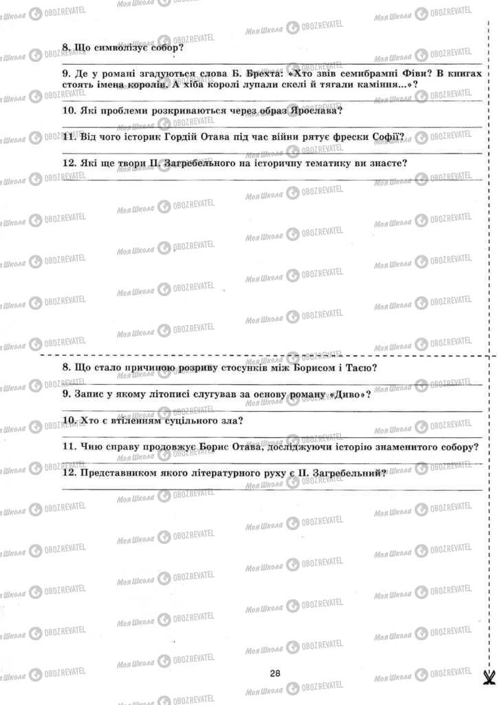 Підручники Українська література 11 клас сторінка  28