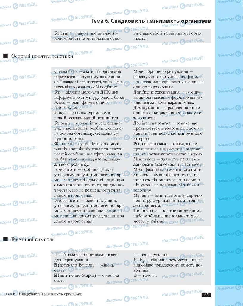 Учебники Биология 11 класс страница 65