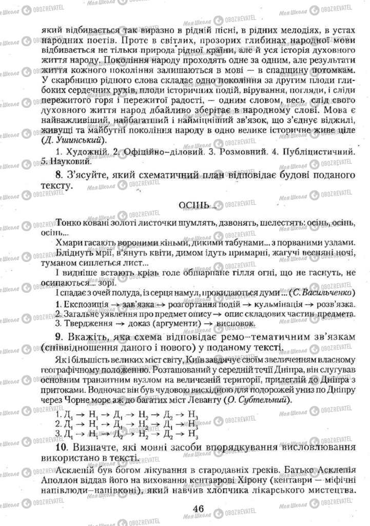 Учебники Укр мова 11 класс страница 46