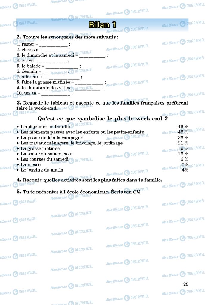 Підручники Французька мова 9 клас сторінка 23