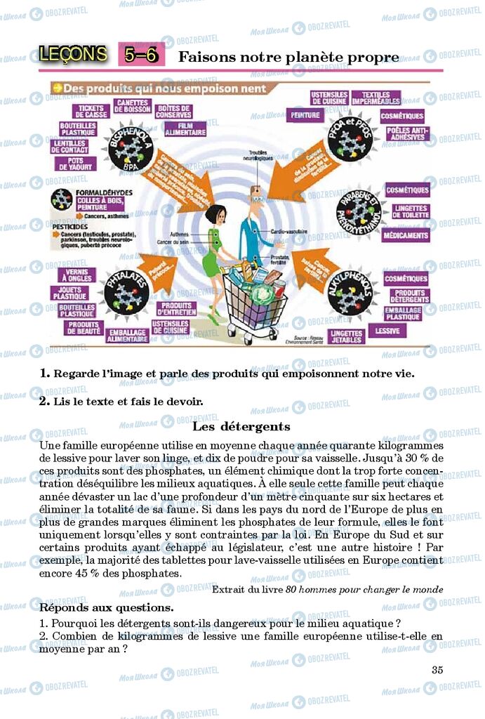 Підручники Французька мова 9 клас сторінка 35