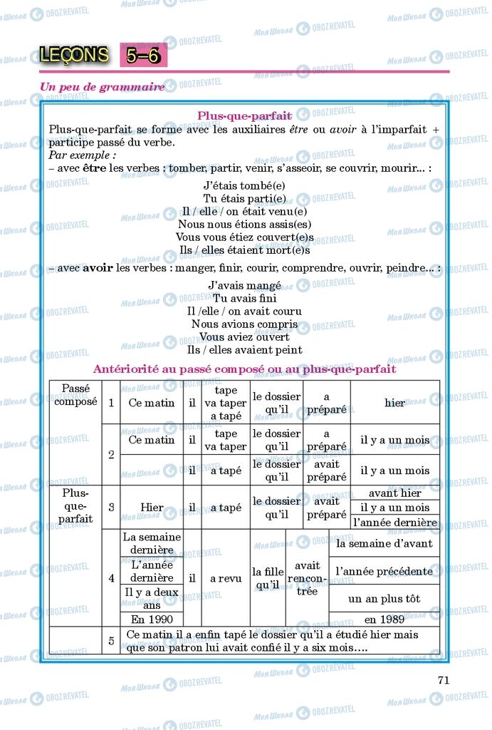 Підручники Французька мова 9 клас сторінка 71