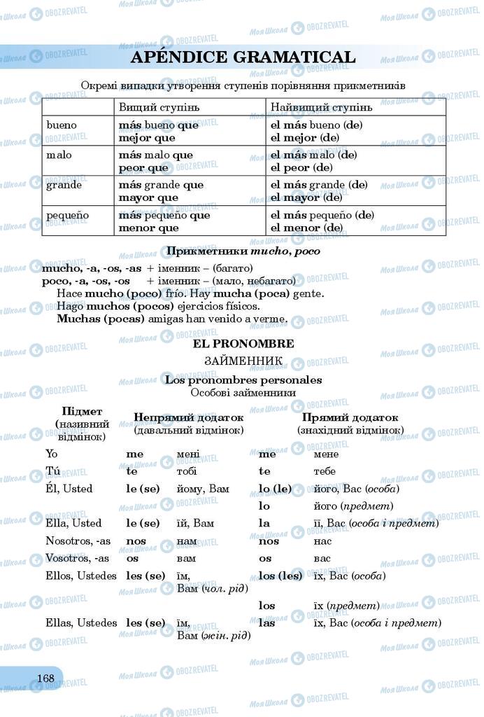 Учебники Испанский язык 9 класс страница 168