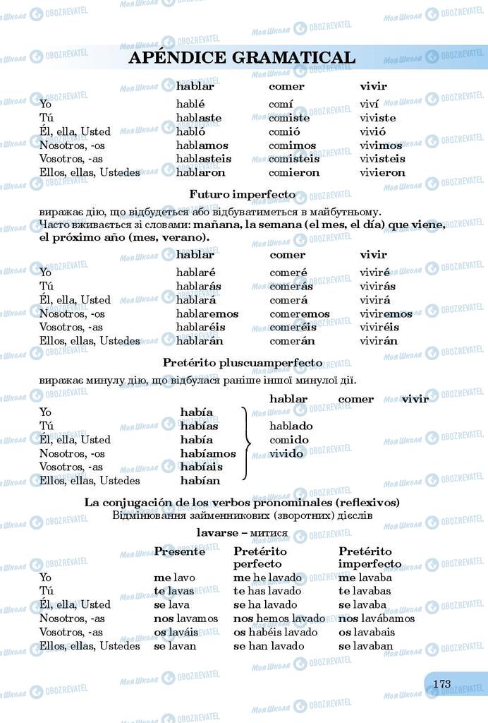 Підручники Іспанська мова 9 клас сторінка 173