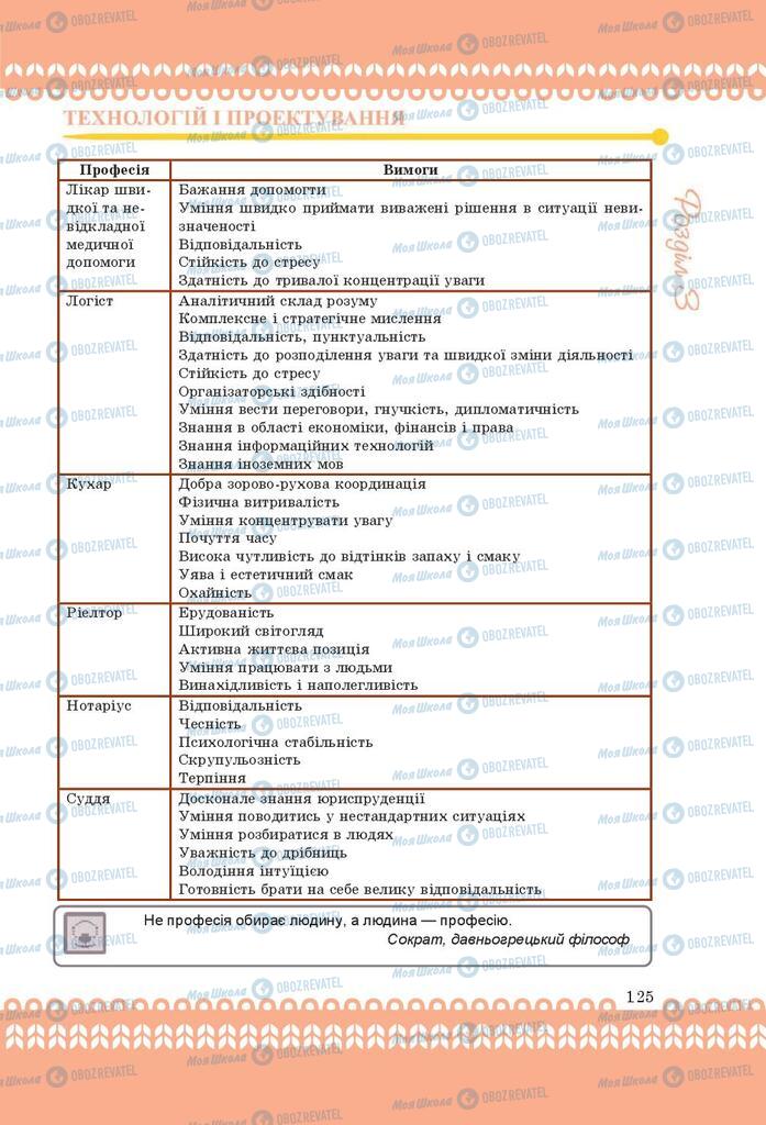 Підручники Трудове навчання 9 клас сторінка 125