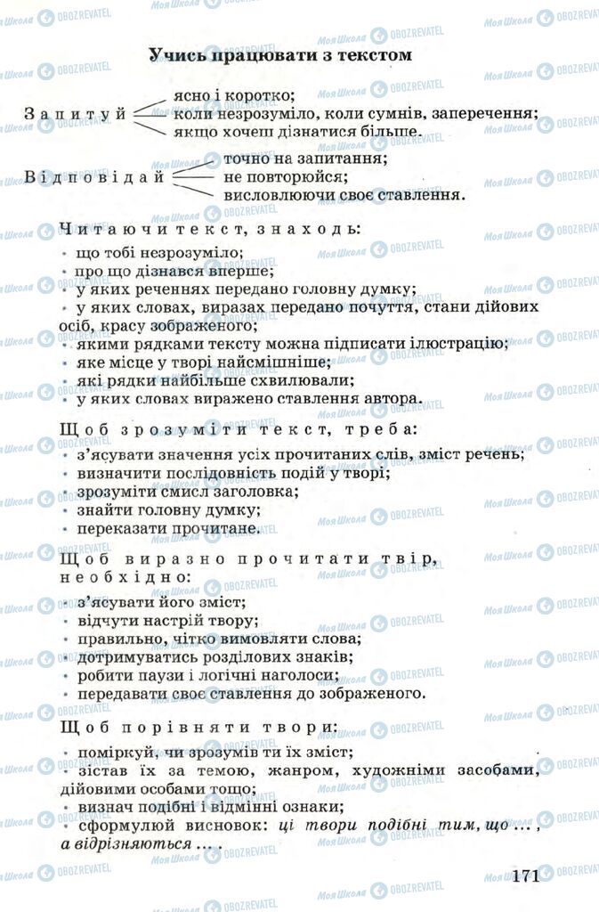 Підручники Читання 4 клас сторінка 171