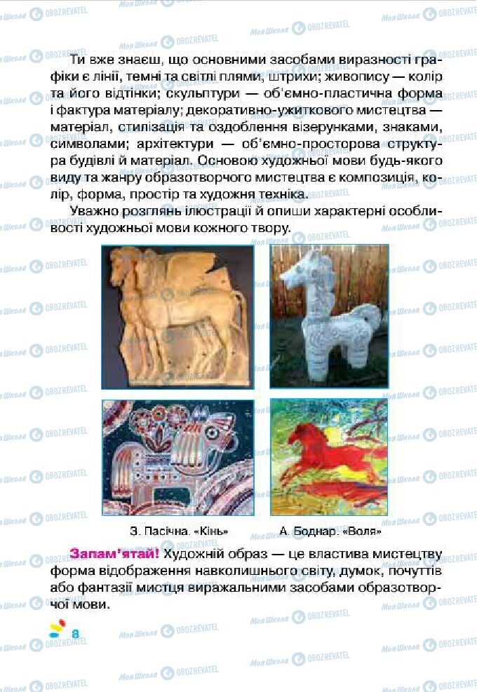 Підручники Образотворче мистецтво 4 клас сторінка 8