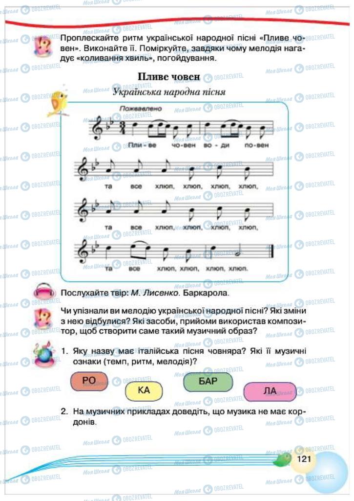 Підручники Музика 4 клас сторінка 121