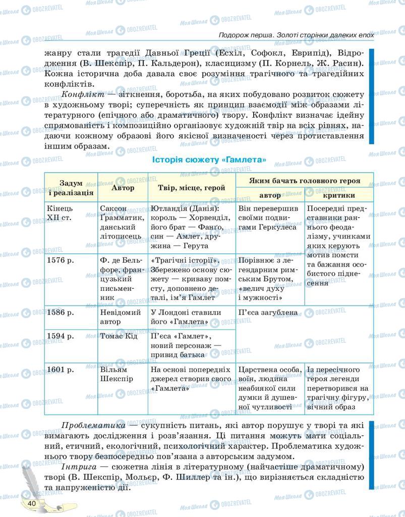 Учебники Зарубежная литература 10 класс страница 40