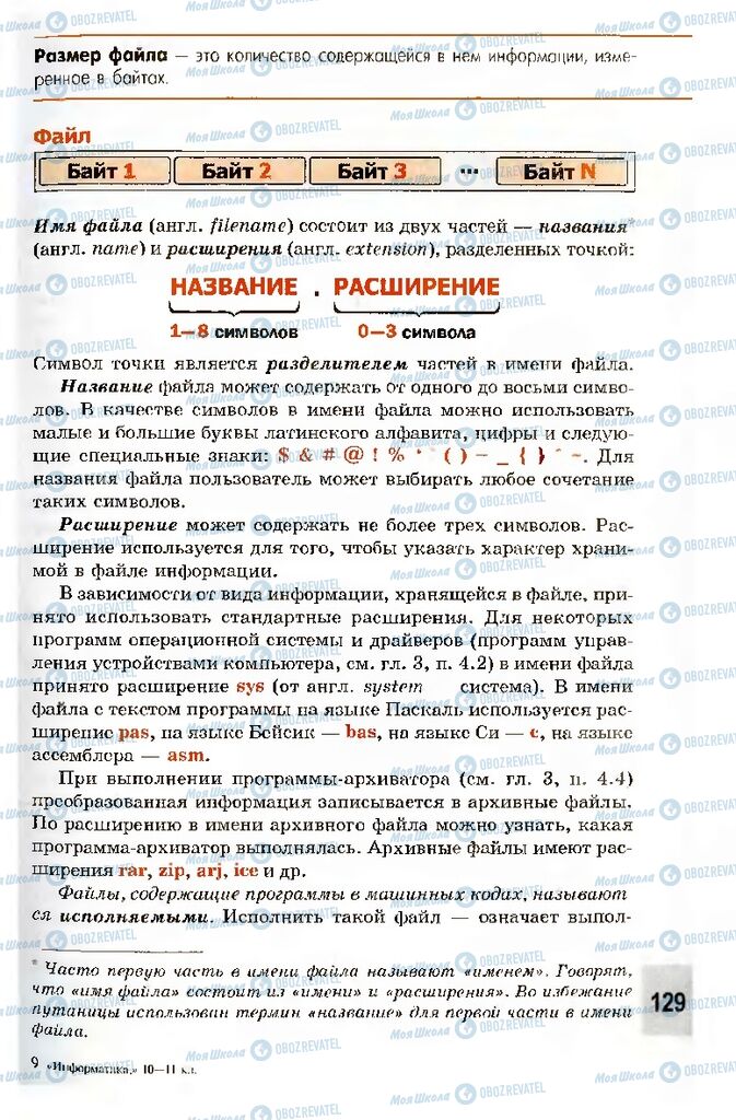 Підручники Інформатика 10 клас сторінка 129