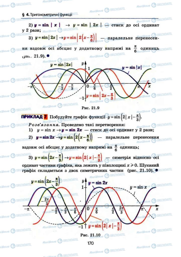 Підручники Алгебра 10 клас сторінка 170