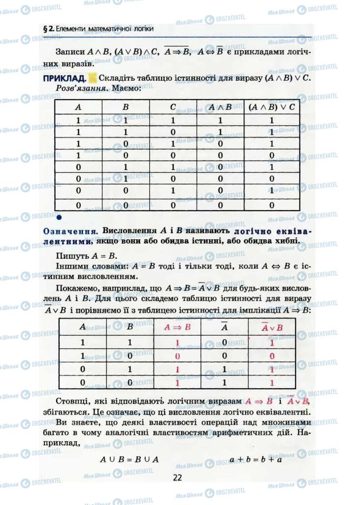 Учебники Алгебра 10 класс страница 22