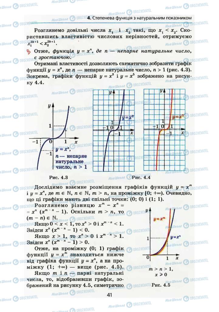 Підручники Алгебра 10 клас сторінка 41