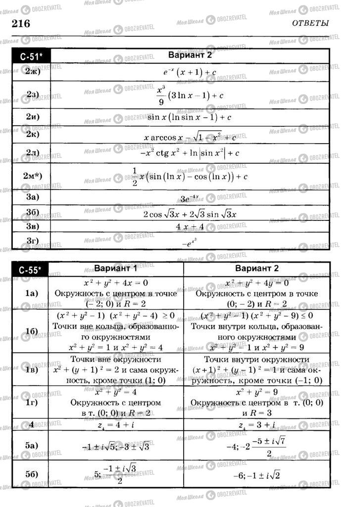 Учебники Алгебра 10 класс страница  216