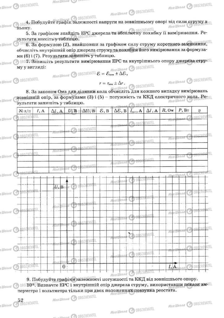 Підручники Фізика 11 клас сторінка 52