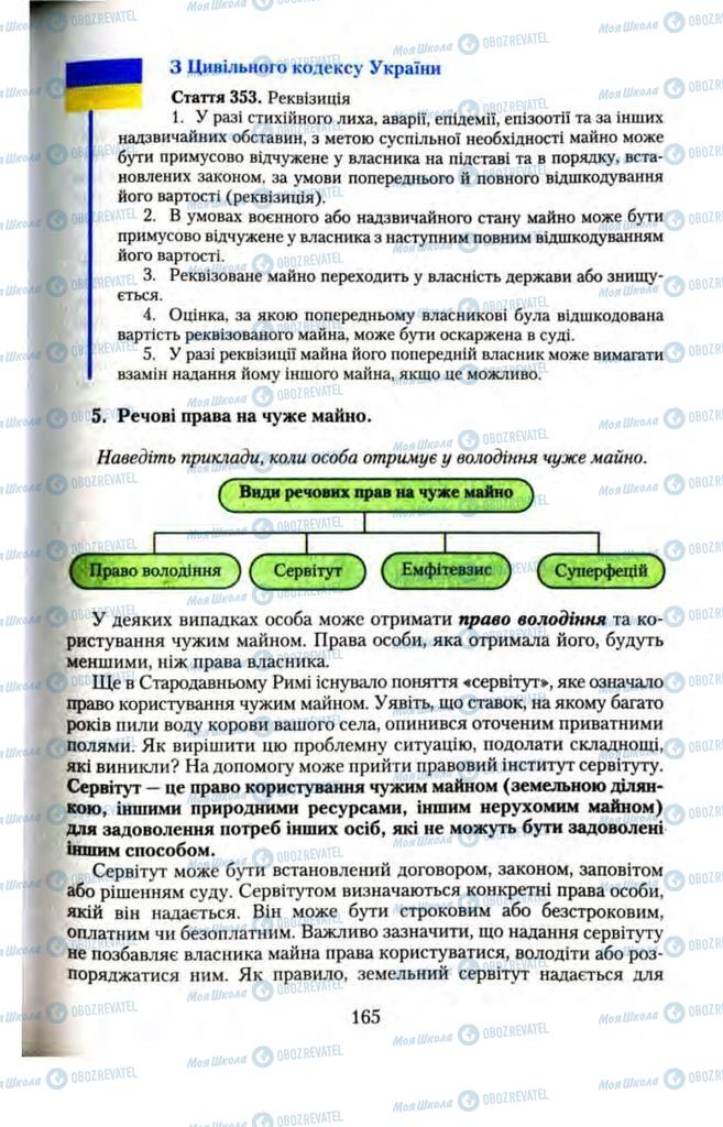 Підручники Правознавство 11 клас сторінка 165