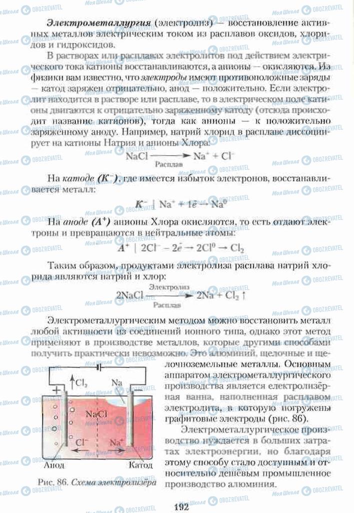 Учебники Химия 10 класс страница 192