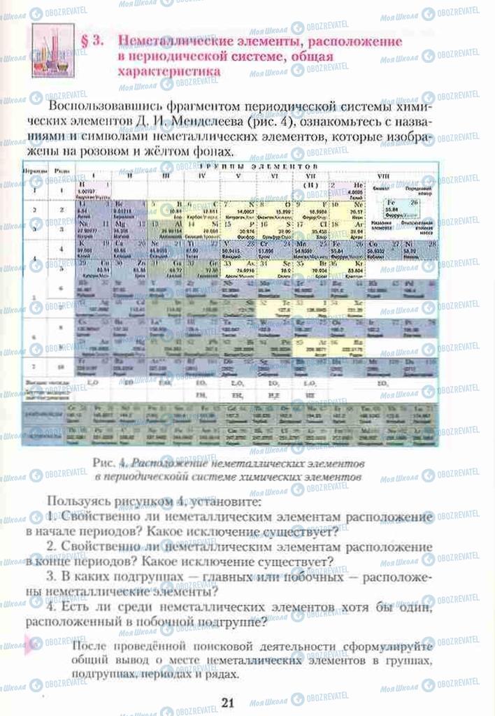 Учебники Химия 10 класс страница 21