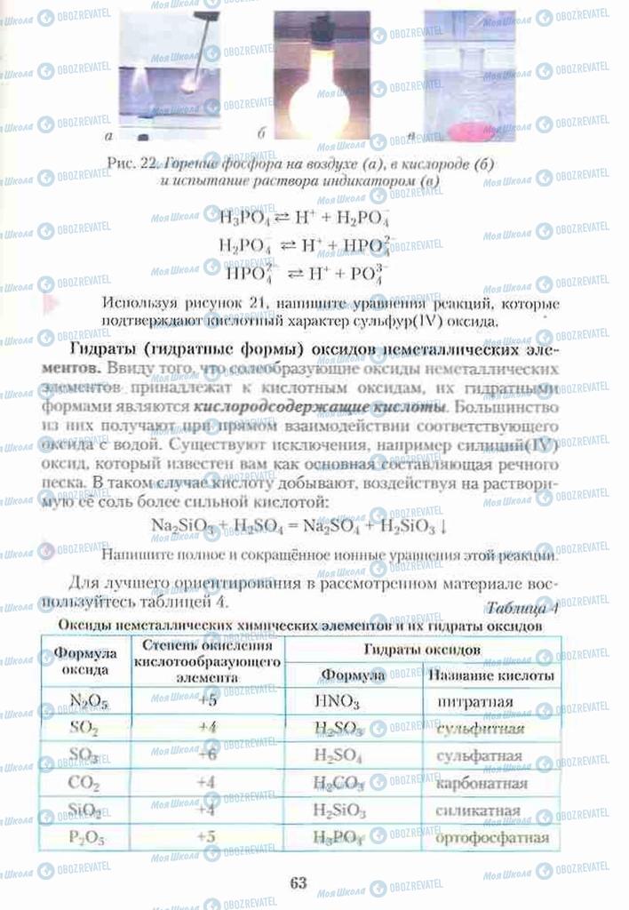 Учебники Химия 10 класс страница 63