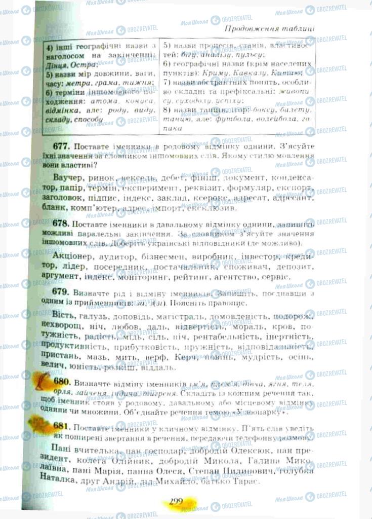 Підручники Українська мова 10 клас сторінка 299