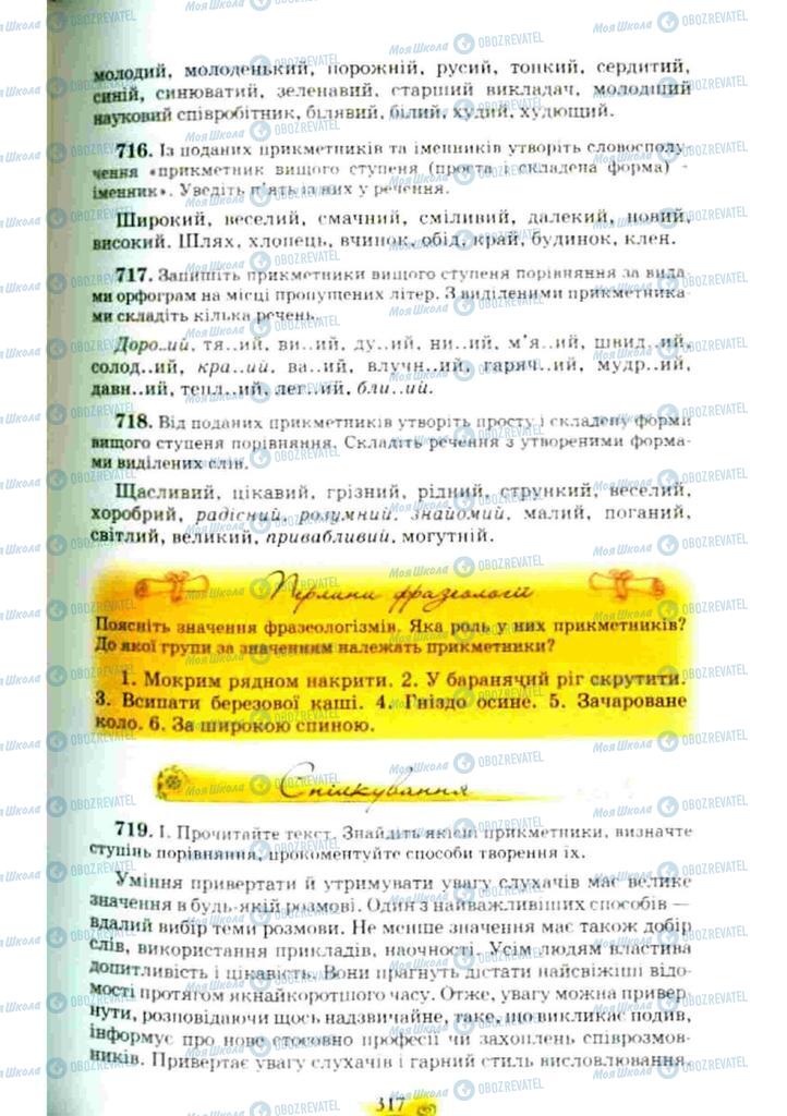 Підручники Українська мова 10 клас сторінка 317