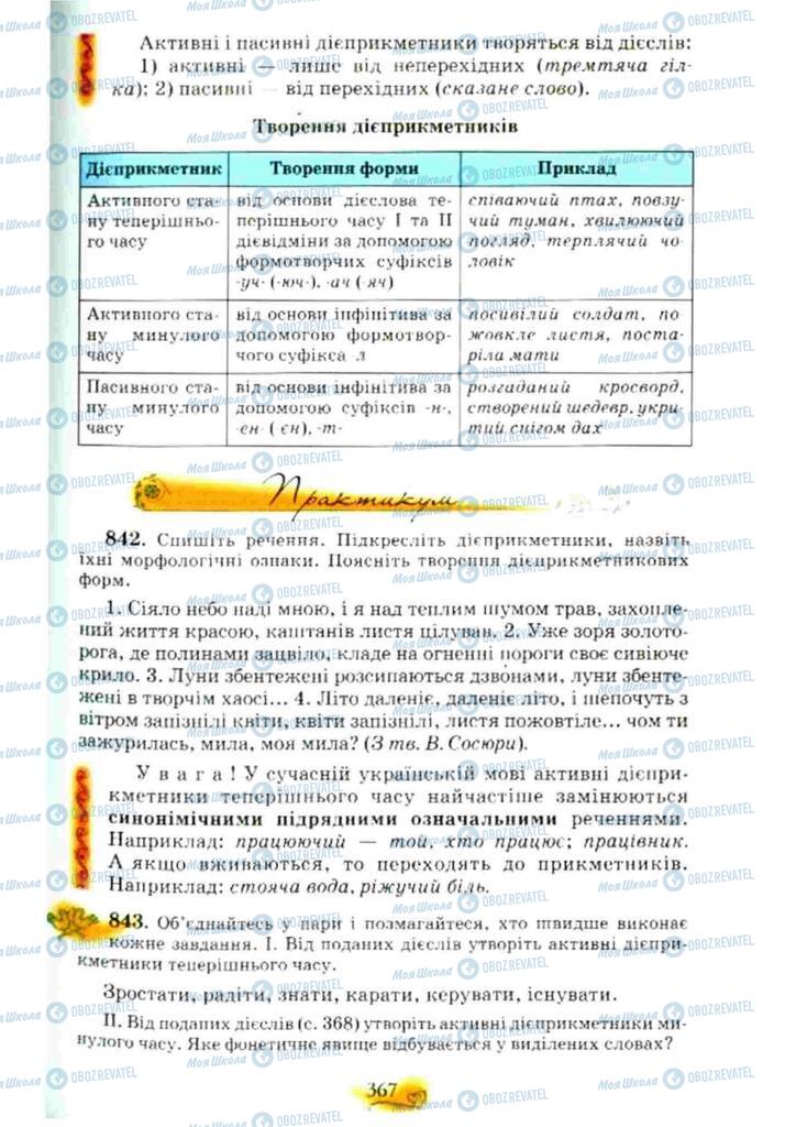 Підручники Українська мова 10 клас сторінка 367