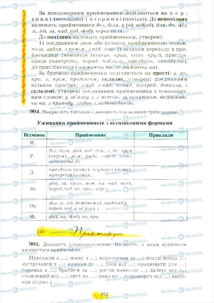 Учебники Укр мова 10 класс страница  392