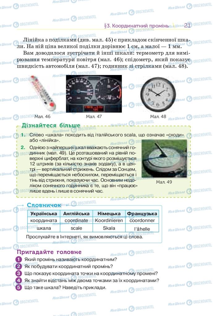 Підручники Математика 5 клас сторінка 21