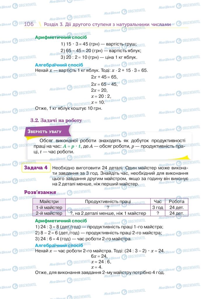 Підручники Математика 5 клас сторінка 106