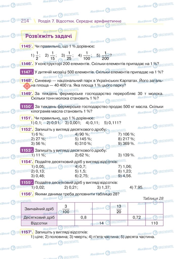 Підручники Математика 5 клас сторінка 214