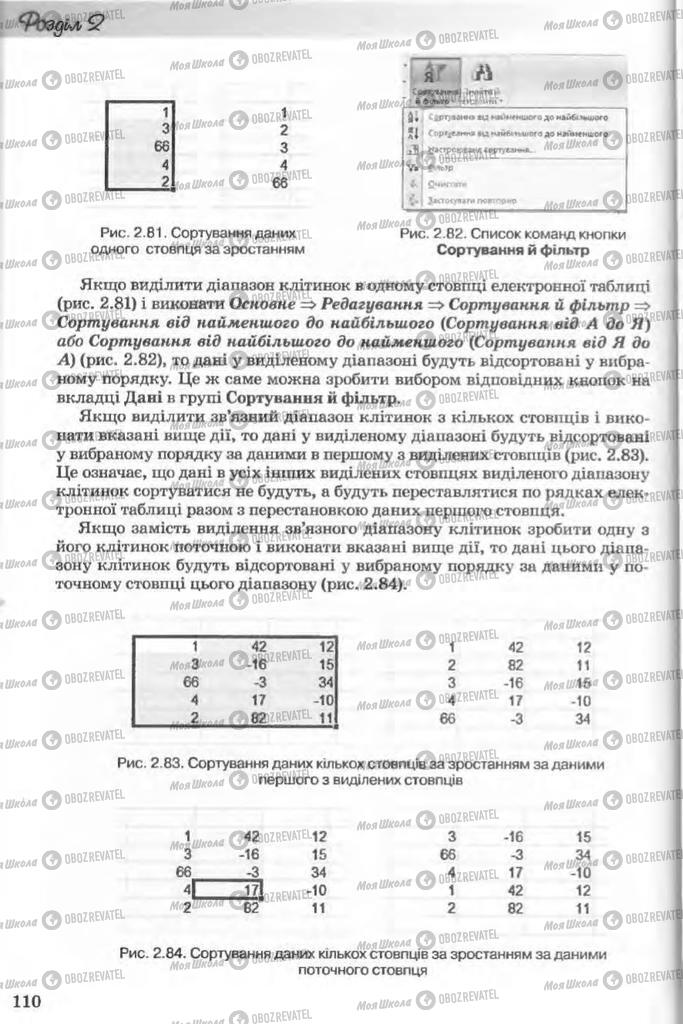 Підручники Інформатика 11 клас сторінка 110