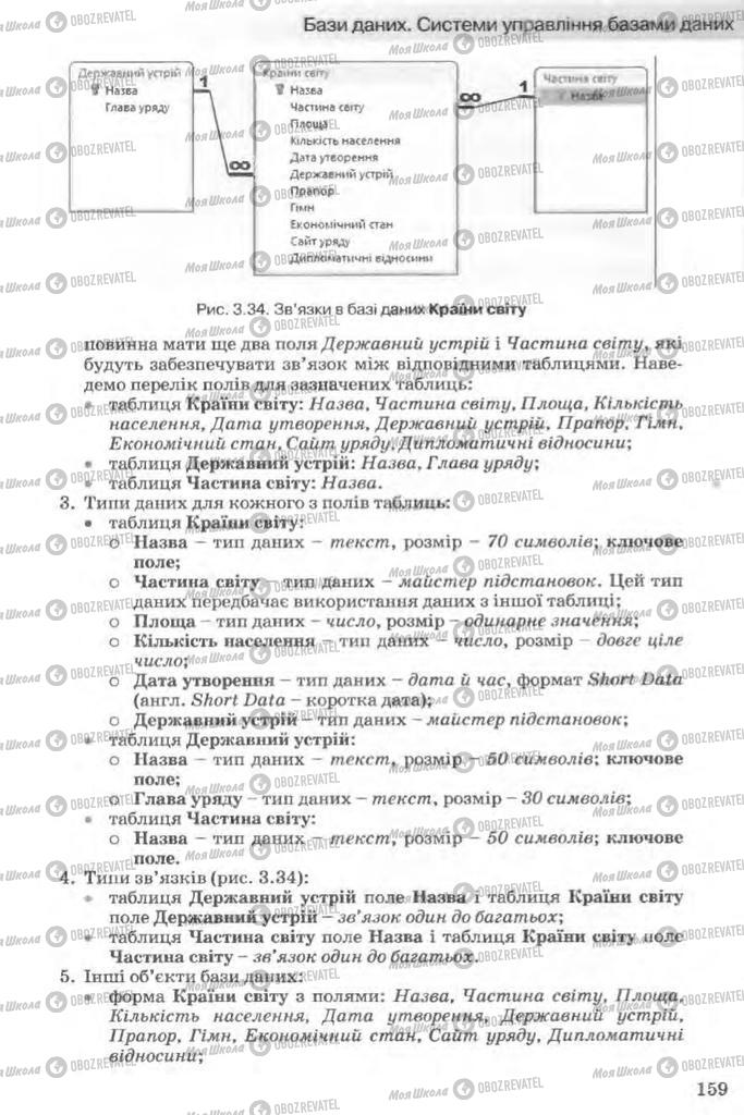 Підручники Інформатика 11 клас сторінка 159