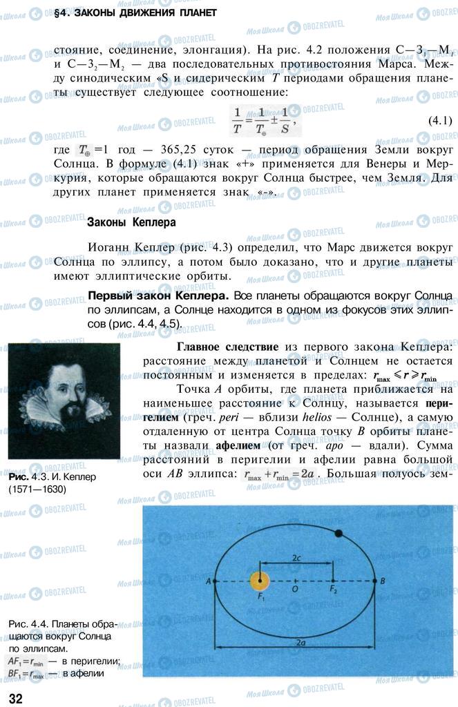Підручники Астрономія 11 клас сторінка 32