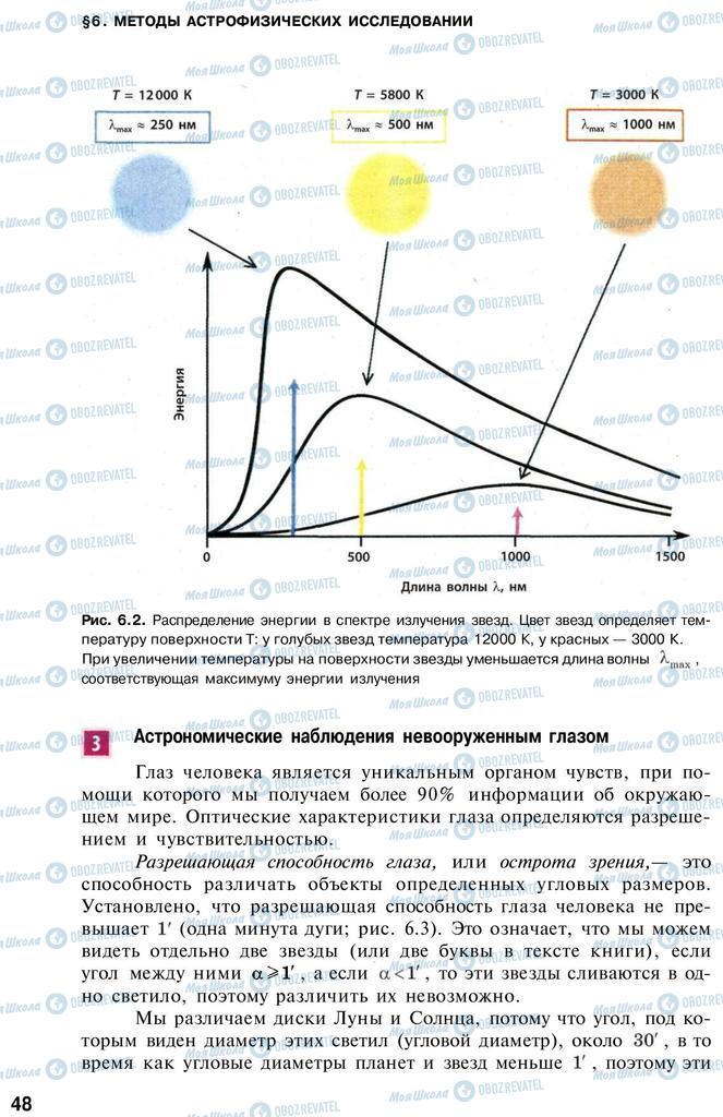 Підручники Астрономія 11 клас сторінка 48