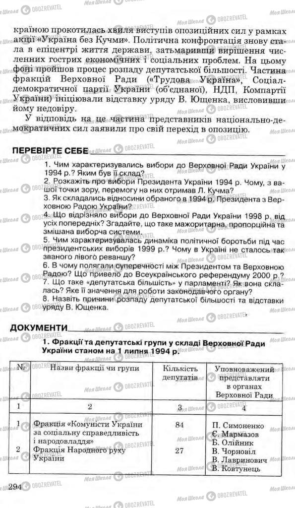 Підручники Історія України 11 клас сторінка 294
