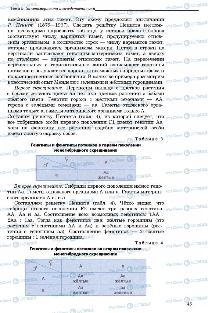 Підручники Біологія 11 клас сторінка 45