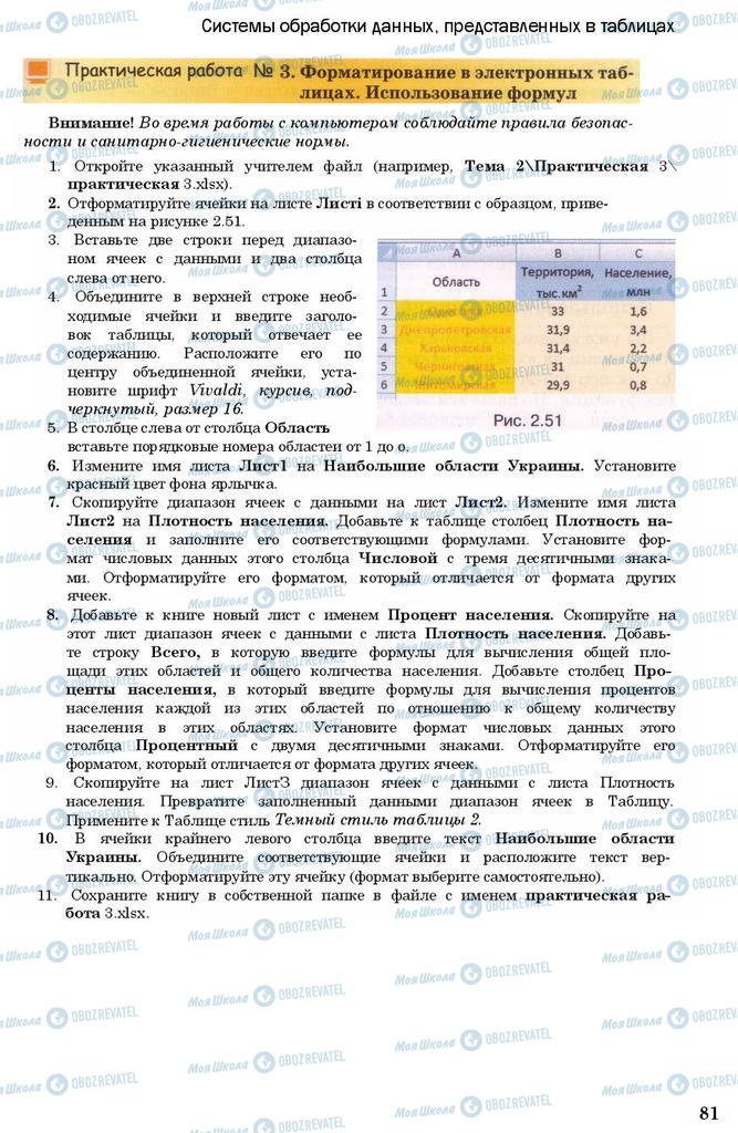 Підручники Інформатика 11 клас сторінка 81