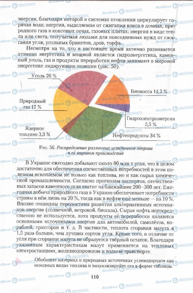 Підручники Хімія 11 клас сторінка  110