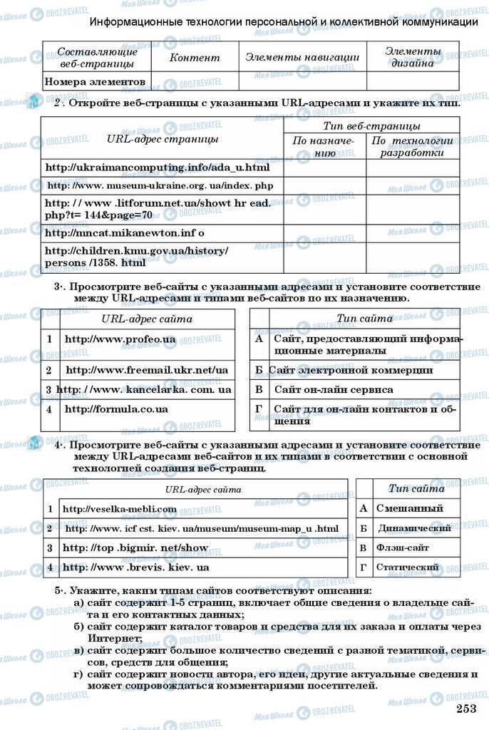 Учебники Информатика 11 класс страница 253