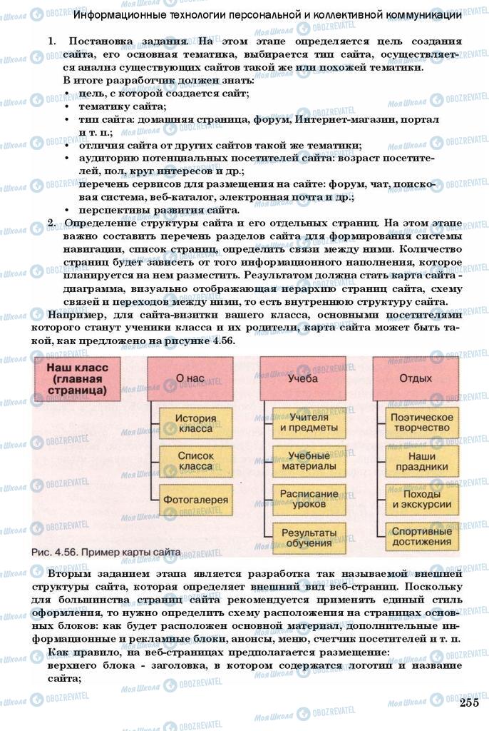 Підручники Інформатика 11 клас сторінка 255