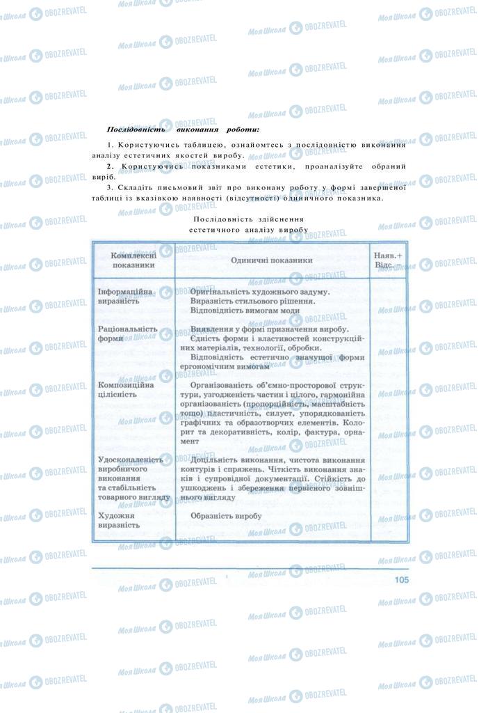 Підручники Технології 10 клас сторінка 105