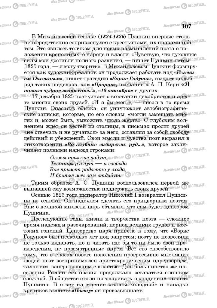 Учебники Русская литература 10 класс страница 107