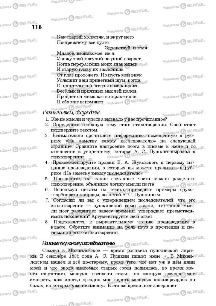 Учебники Русская литература 10 класс страница 116