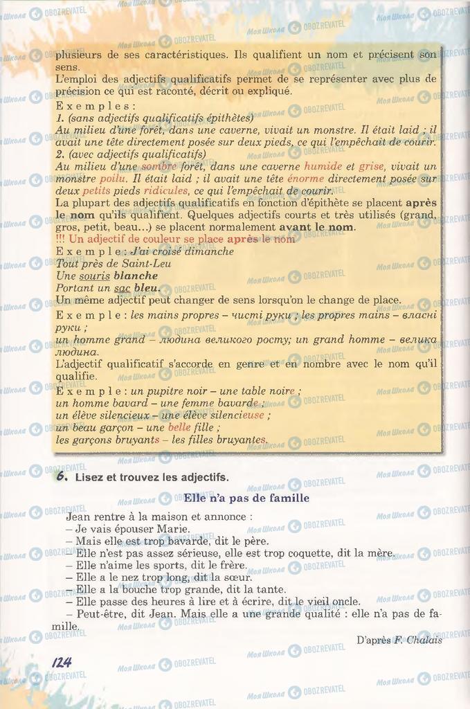 Підручники Французька мова 11 клас сторінка 124
